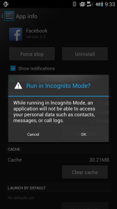 Android Incognito Mode - Image courtesy of Steve Kodnik
